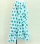 Kids Flamenco Wrap Skirt with Frills / Polka Dots / White & Turquoise Blue / JFMSp-2