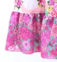 Kids Flamenco Wrap Skirt with Frills / Flowers & Dots / Pink & Turquoise Blue / JFMSp-3