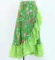 Kids Flamenco Wrap Skirt with Frills / Floral / Green / JFMSp-8
