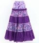 Flamenco Tiered Skirt and Double Frilled Shawl Set / Roses & Dots / Roses & Dots / Purple / FPS-12