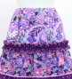 Flamenco Tiered Skirt and Double Frilled Shawl Set / Roses & Dots / Roses & Dots / Purple / FPS-12