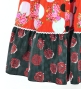 Flamenco Tiered Skirt and Double Frilled Shawl Set / Roses & Dots / Red & Black / FPS-13