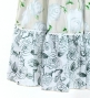 Flamenco Tiered Skirt and Double Frilled Shawl Set / Roses / Beige / FPS-14