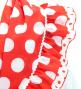 Flamenco Tiered Skirt and Double Frilled Shawl Set / Dots / Red & White / FPS-2