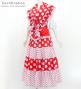 Flamenco Tiered Skirt and Double Frilled Shawl Set / Dots / Red & White / FPS-2