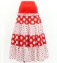 Flamenco Tiered Skirt and Double Frilled Shawl Set / Dots / Red & White / FPS-2