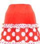Flamenco Tiered Skirt and Double Frilled Shawl Set / Dots / Red & White / FPS-2