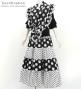 Flamenco Tiered Skirt and Double Frilled Shawl Set / Dots /Black & White / FPS-3
