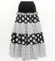 Flamenco Tiered Skirt and Double Frilled Shawl Set / Dots /Black & White / FPS-3