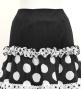 Flamenco Tiered Skirt and Double Frilled Shawl Set / Dots /Black & White / FPS-3