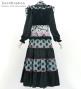 Flamenco Tiered Skirt and Double Frilled Shawl Set / Paisley & Dots / Black / FPS-5