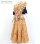 Flamenco Tiered Skirt and Double Frilled Shawl Set / Roses & Dots / Roses & Dots / Orange / FPS-6