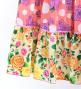 Flamenco Tiered Skirt and Double Frilled Shawl Set / Roses / Pink & Beige / FPS-8