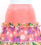 Flamenco Tiered Skirt and Double Frilled Shawl Set / Roses / Pink & Beige / FPS-8
