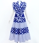 Flamenco Tiered Skirt and Double Frilled Shawl Set / Dots / Blue & White / FPS-9