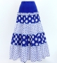 Flamenco Tiered Skirt and Double Frilled Shawl Set / Dots / Blue & White / FPS-9