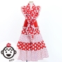 Kids Flamenco Tiered Skirt and Double Frilled Shawl Set / Dots / Red & White / JFPSp-1