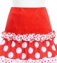 Kids Flamenco Tiered Skirt and Double Frilled Shawl Set / Dots / Red & White / JFPSp-1