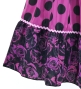 Kids Flamenco Tiered Skirt and Double Frilled Shawl Set / Dots & Roses / Wine & Black / JFPSp-2