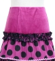 Kids Flamenco Tiered Skirt and Double Frilled Shawl Set / Dots & Roses / Wine & Black / JFPSp-2