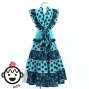 Kids Flamenco Tiered Skirt and Double Frilled Shawl Set / Dots & Roses / Light Blue & Black / JFPSp-3