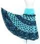 Kids Flamenco Tiered Skirt and Double Frilled Shawl Set / Dots & Roses / Light Blue & Black / JFPSp-3