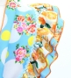 Kids Flamenco Tiered Skirt and Double Frilled Shawl Set / Bouquet & Dots / Light Blue & Orange / JFPSp-5