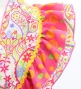 Kids Flamenco Tiered Skirt and Double Frilled Shawl Set / Paisley & Dots / Pink & Yellow / JFPSp-8
