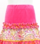 Kids Flamenco Tiered Skirt and Double Frilled Shawl Set / Paisley & Dots / Pink & Yellow / JFPSp-8