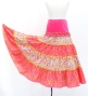 Kids Flamenco Tiered Skirt and Double Frilled Shawl Set / Paisley & Dots / Pink & Yellow / JFPSp-8