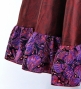 Circular Flamenco Skirt with Frills / Paisley / Red & Pink / JFS-10