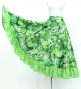 Circular Flamenco Skirt with Frills / Patchwork Style / Green / JFS-24