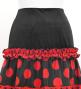 Flamenco Tiered Skirt / Dots / Black & Red / FS-26