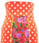 Flamenco High Waist Mermaid Skirt / Dots & Roses / FS-56