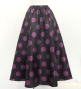 Flamenco Long circular skirt / Dots / Dark Purple & Pink / FS-58