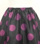 Flamenco Long circular skirt / Dots / Dark Purple & Pink / FS-58