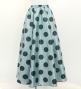 Flamenco Long circular skirt / Dots / Gray & Dark Gray / FS-59