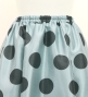 Flamenco Long circular skirt / Dots / Gray & Dark Gray / FS-59