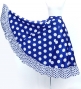 Circular Flamenco Skirt with Frills / Polka Dots / Blue & White / JFS-5