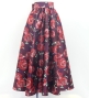 Flamenco Long circular skirt / Rose / Wine / FS-60
