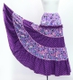 Flamenco Tiered Skirt / Roses & Dots / Purple / FS-65