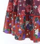 Flamenco Tiered Skirt / Roses / Wine / FS-68