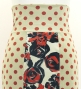 Flamenco High Waist Mermaid Skirt / Dots & Roses / FS-74