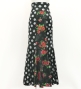 Flamenco High Waist Mermaid Skirt / Dots & Roses / FS-75