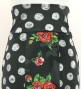 Flamenco High Waist Mermaid Skirt / Dots & Roses / FS-75