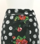 Flamenco High Waist Mermaid Skirt / Dots & Roses / FS-75