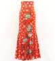 Flamenco High Waist Mermaid Skirt / Dots & Roses / FS-76