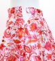 Circular Flamenco Skirt with Frills / Butterfly Paisley / White & Red / JFS-8