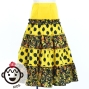 Kids Flamenco Tiered Skirt / Dots & Roses / Yellow & Black / JFSp-12