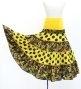 Kids Flamenco Tiered Skirt / Dots & Roses / Yellow & Black / JFSp-12